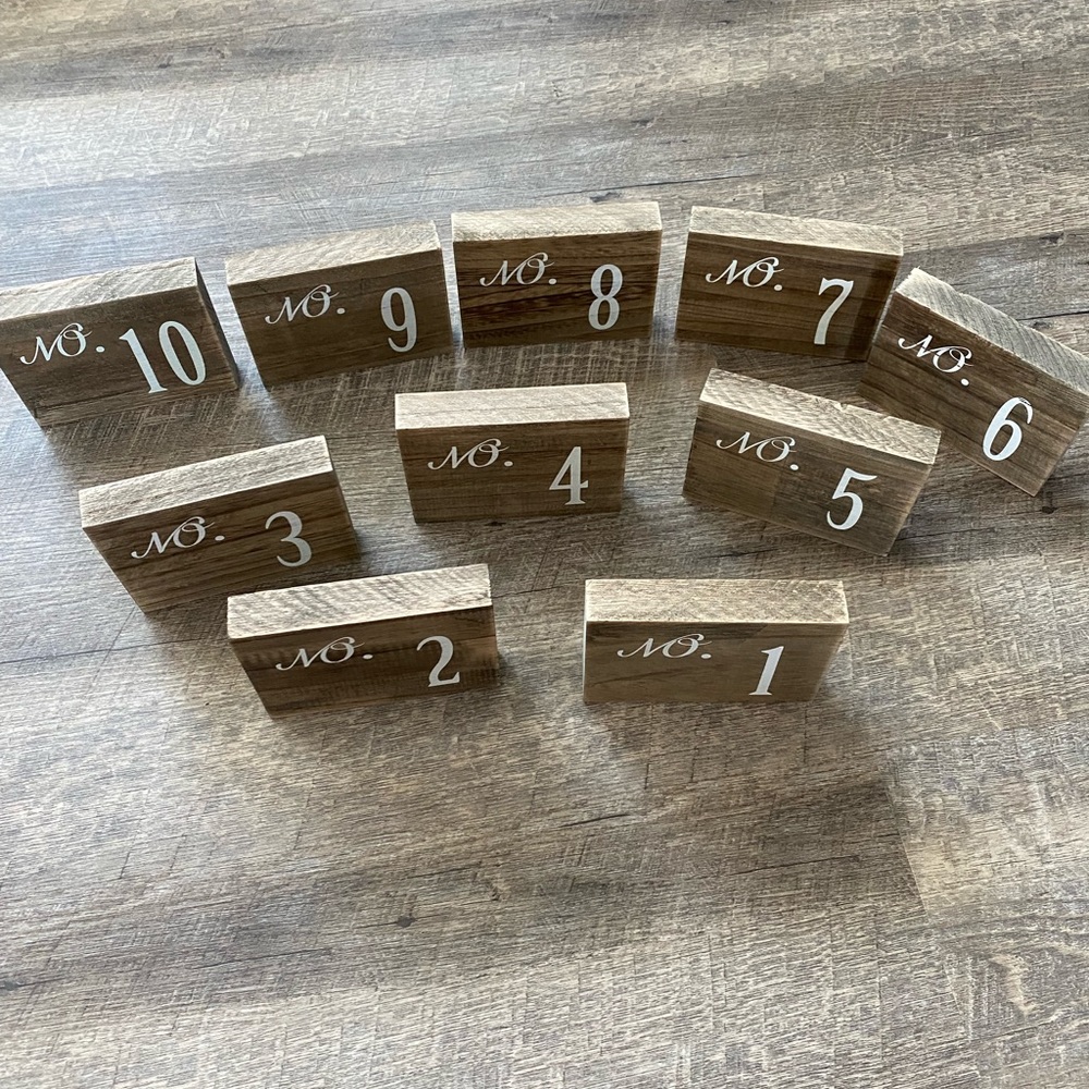 Table Numbers for small events!
